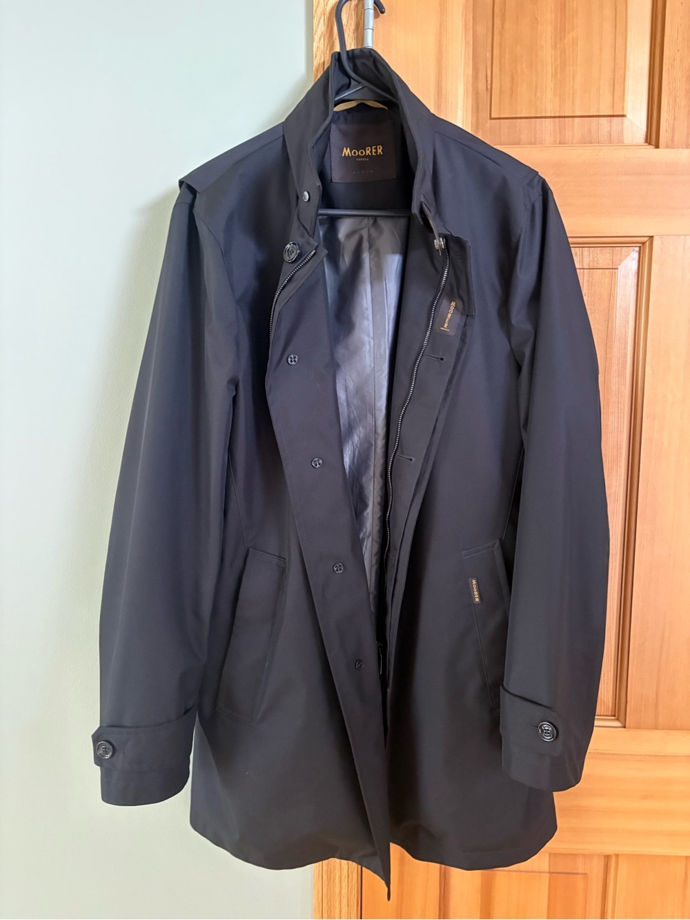 Men's Black Lightweight Coat MooRER DUCA-L5